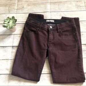Free People Maroon Skinny Jean